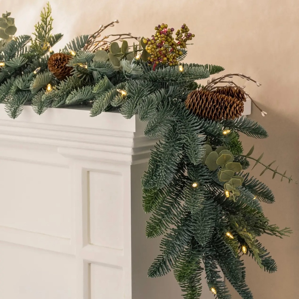 Balsam Hill, Mountain Meadows Garland, 10’